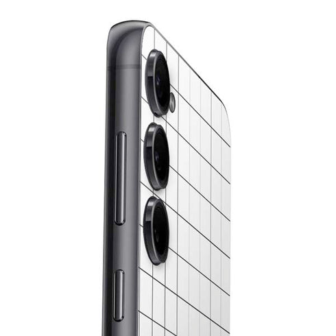 White Grid Galaxy S25 Skin